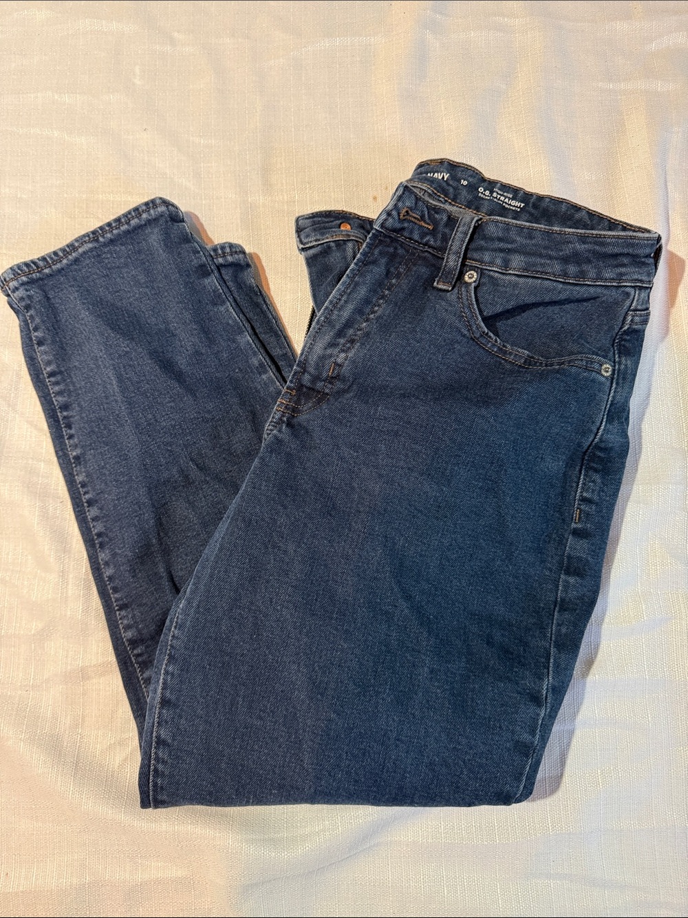 Old Navy- High Rise OG Straight Dark Blue Women's Jeans